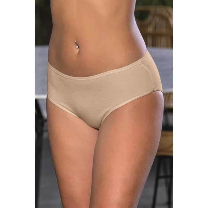 PAMUKLU YÜKSEK BEL SLİP KÜLOT (KARIŞIK) SİYAH-BEYAZ-TEN (MGP2966)