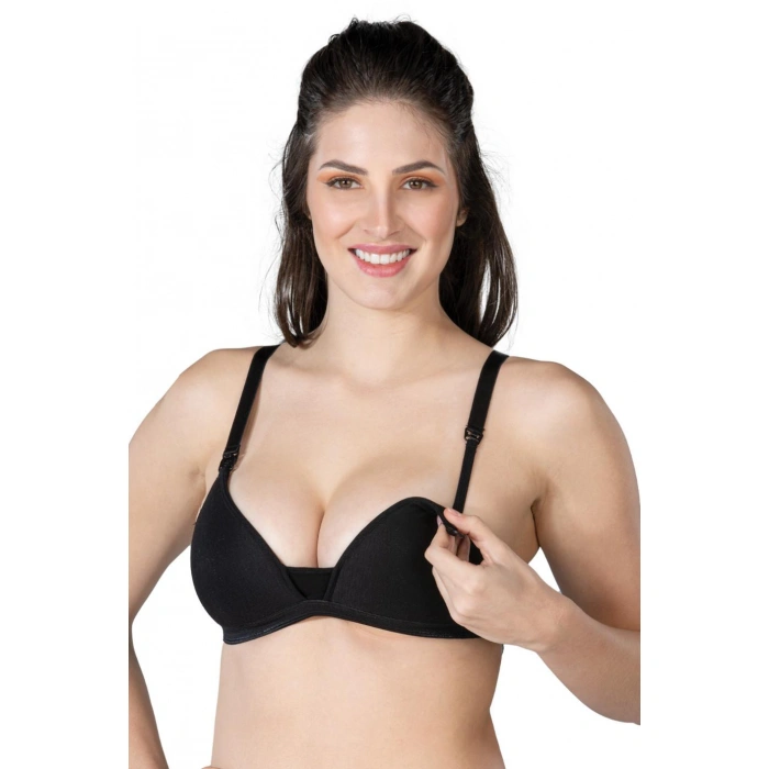 SİYAH MI Emay 1422 Modal Cotton Kaplı Emzirme Sütyen