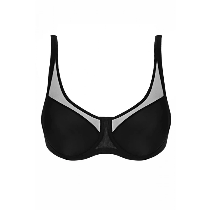 SİYAH MI Emay 167D Pedli Tül Toparlayıcı Sütyen