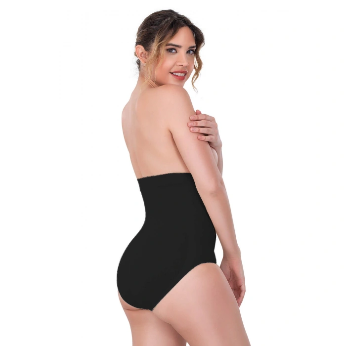 SİYAH MI Emay 2080 Yüksek Bel Çıtçıtlı Slip Korse