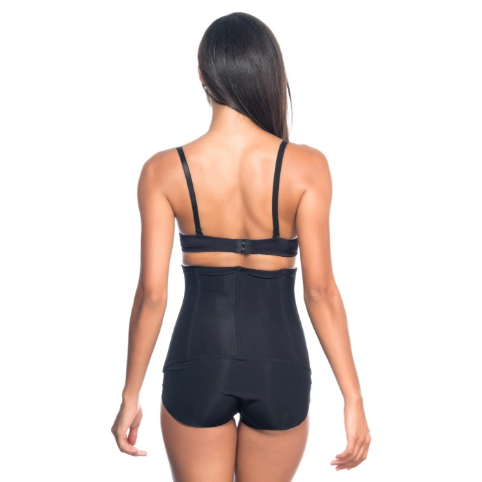 SİYAH MI Emay 2824 Yüksek Bel Balen Agraflı Slıp Lazer Korse