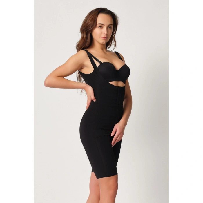 SİYAH MI Emay 2915 Agraflı Yelek Karyoka Destekli Boy Korse