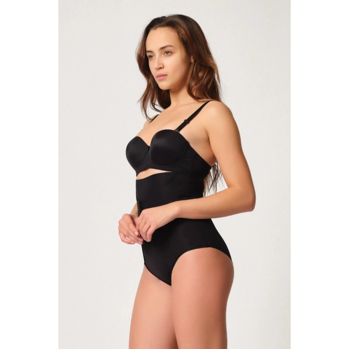 SİYAH MI Emay 2932 Double Karın Agraf Destekli Slip Lazer Korse