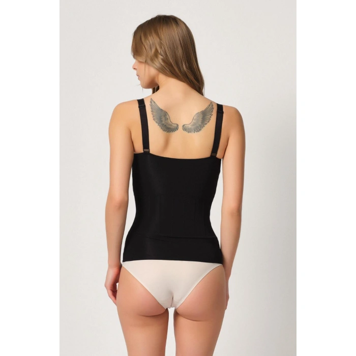 SİYAH MI Emay 2946 Göğüs Altı Balen Destekli Atlet Korse