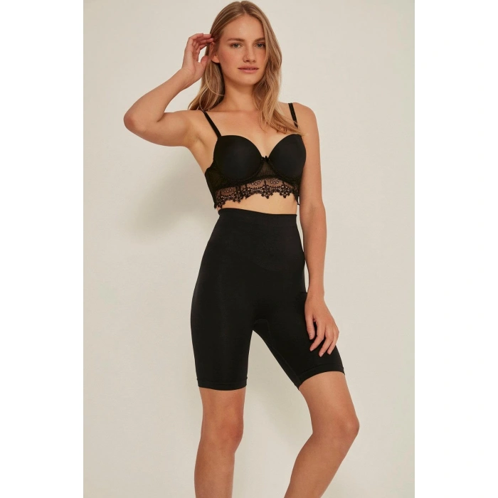 SİYAH MI Emay 3005 Soft Uzun Paçalı Boxer Korse