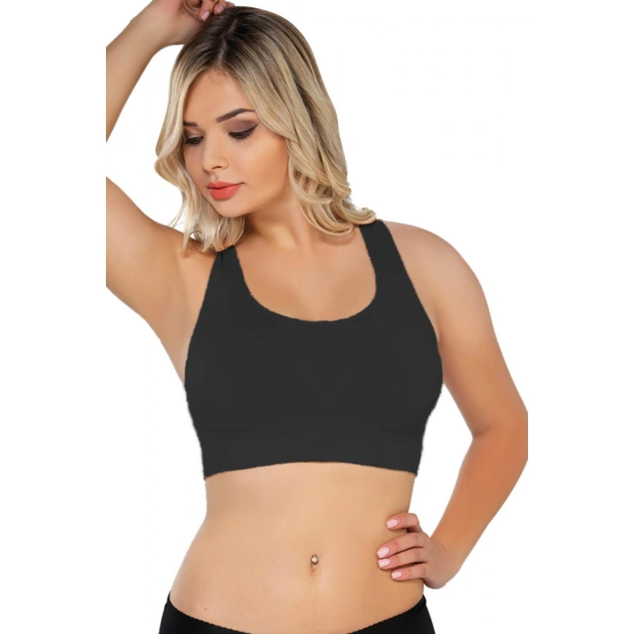 SİYAH MI Emay 4027 Seamless Tül Pedli Toparlayıcı Büstiyer