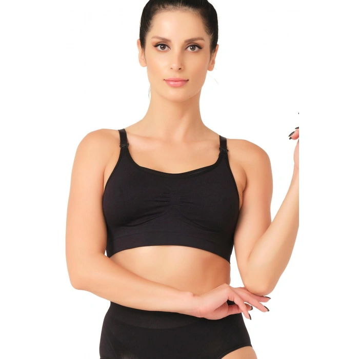 SİYAH MI Emay 5320 Agraflı Emzirme Sütyen