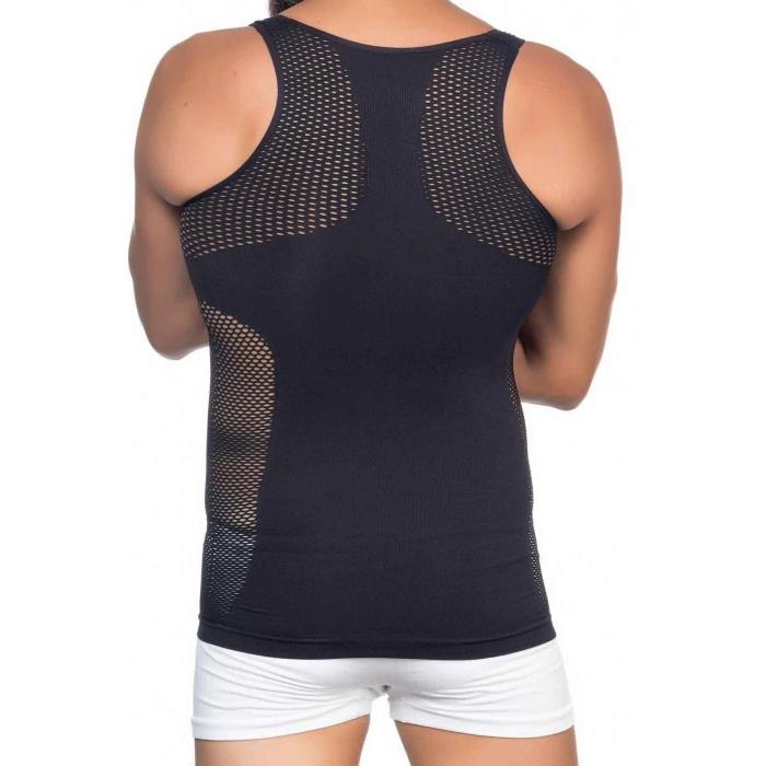 SİYAH MI Emay E1006 Fileli Erkek Korse Atlet