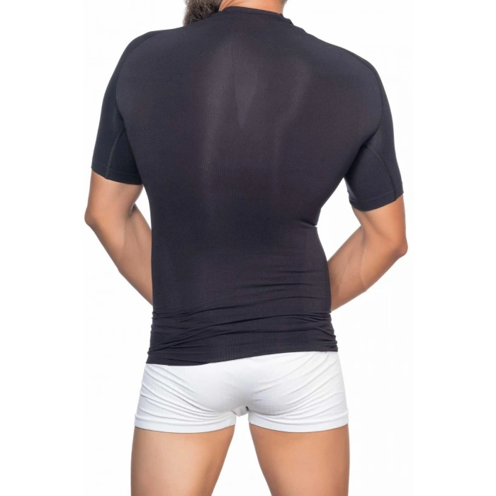 SİYAH MI Emay E1010 Yarım Kol Erkek Korse Atlet