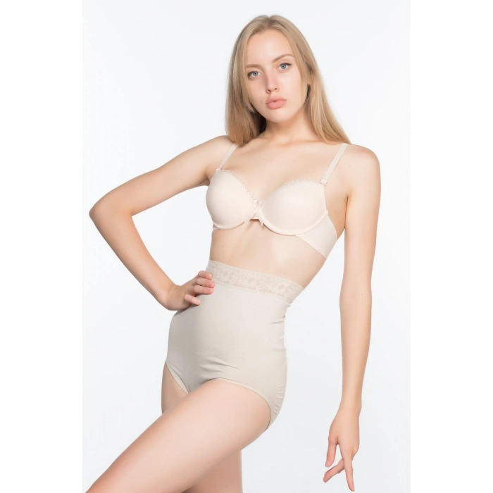 TEN MI Emay 2028 Dantelli Yüksek Bel Slip Korse