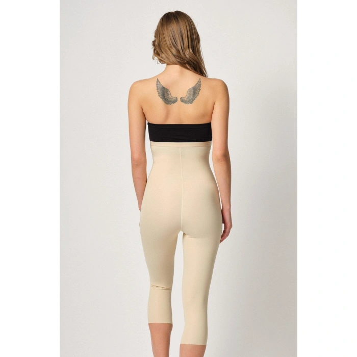 TEN MI Emay 2868 Fermuarlı Kapri Tayt Lazer Korse