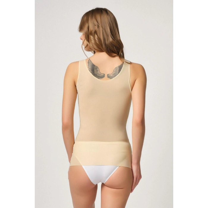 TEN MI Emay 2938 Sırtı Tül Karyokalı Destekli Atlet Korse