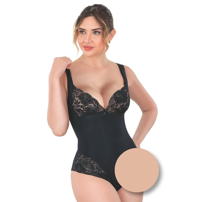 TEN MI Emay 2947 Dantelli Agraflı Body Korse