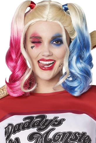 Suicide Squad Harley Quinn Kostüm Peruk