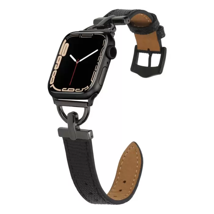 Apple Watch Seri 10 46mm KRD-53 Deri Kordon - Göz Alıcı Şıklık ve Dayanıklılık