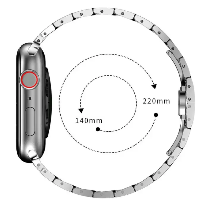 Apple Watch 46mm 10.Nesil Metal Snake Kordon - KRD-63 ile Tarzınızı Yansıtın