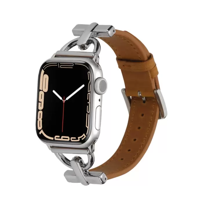 ​​​Apple Watch Ultra 49mm Kordon KRD-53 Deri Strap Kayış