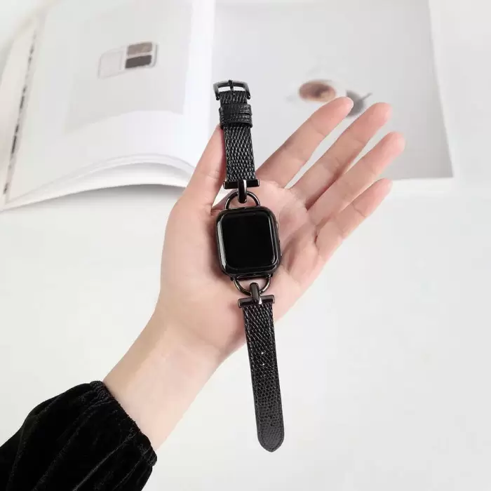 ​​​Apple Watch Ultra 49mm Kordon KRD-53 Deri Strap Kayış