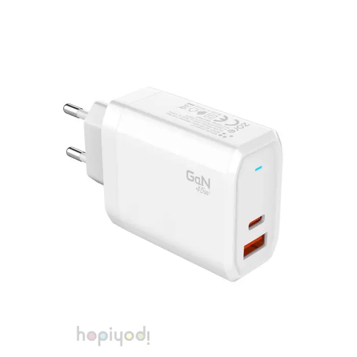 45w Şarj Cihazı Hızlı Şarj Aleti Pd Qc3.0 Type-c Pd Usb Şarj Port Şarj Adaptörü