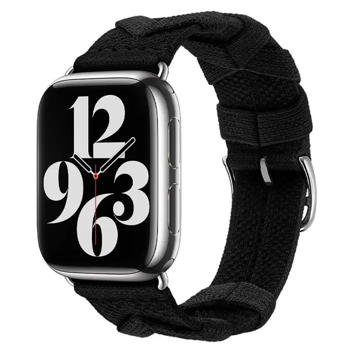 Apple Watch 42mm  KRD-97 Sarmal Örgü Tasarımlı Kordon