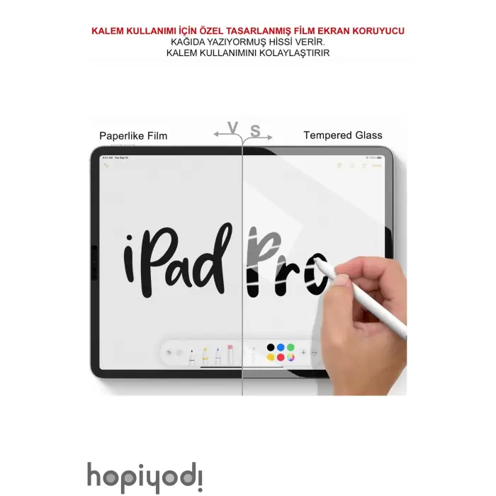 Apple iPad Pro 13 2024 Uyumlu Paper Like Ekran Koruyucu Kağıt Hissi Mat Pencil Uyumu