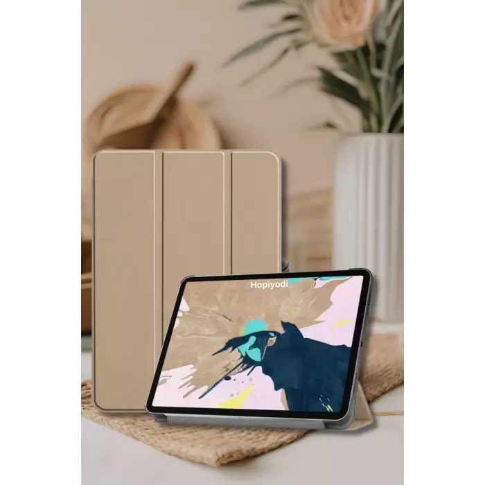 Apple iPad Air 6 11 2024 Uyumlu İnce Tasarım Tablet Kılıfı Smart Cover Standlı Akıllı Kapak