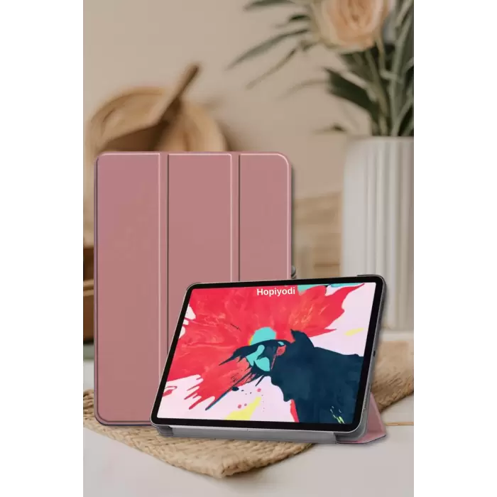 Apple iPad Air 6 11 2024 Uyumlu İnce Tasarım Tablet Kılıfı Smart Cover Standlı Akıllı Kapak