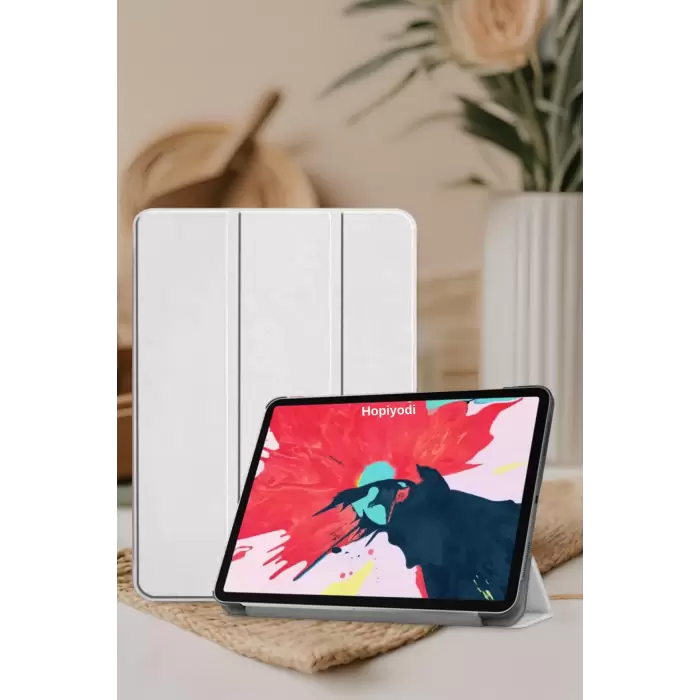 Apple iPad Air 6 11 2024 Uyumlu İnce Tasarım Tablet Kılıfı Smart Cover Standlı Akıllı Kapak