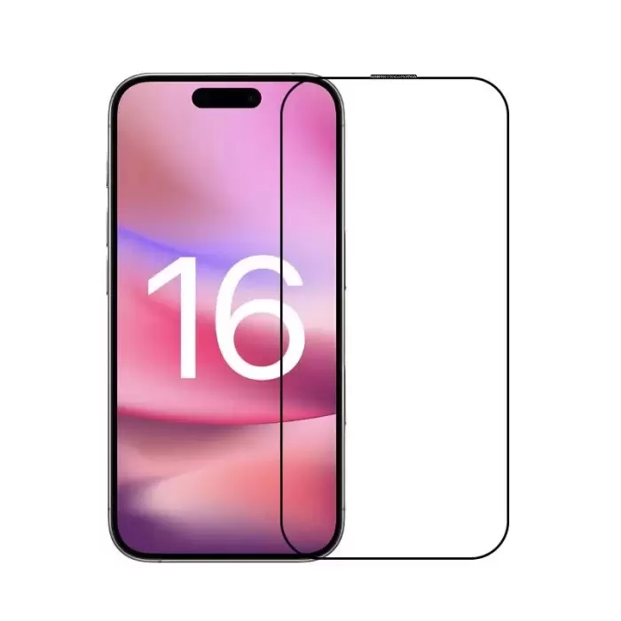 Apple İphone 16 Pro Eks Kenarları Tam Kaplayan 3d Cam Ekran Koruyucu