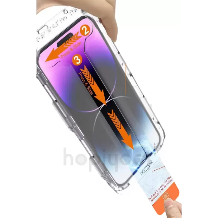 Apple İphone 16 Pro Max Şeffaf Ekran Koruyucu Kolay Takılabilen 5d Magic Glass Cam