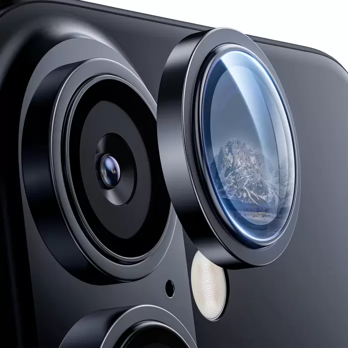 iPhone 16 Plus Parmak İzi Bırakmayan Lens Koruma Parlak Kamera Koruyucu CL15