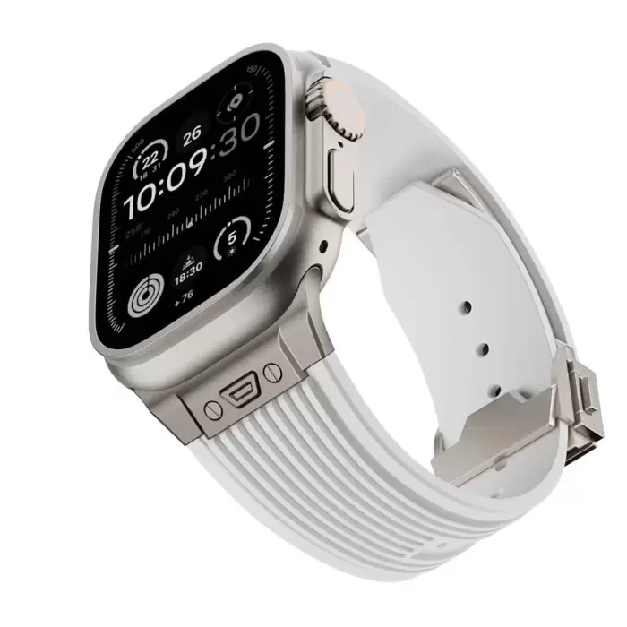 Apple Watch 10 Serisi 46mm KRD-113 Spor Silikon Kordon | Apple Watch İçin Modern Uyum