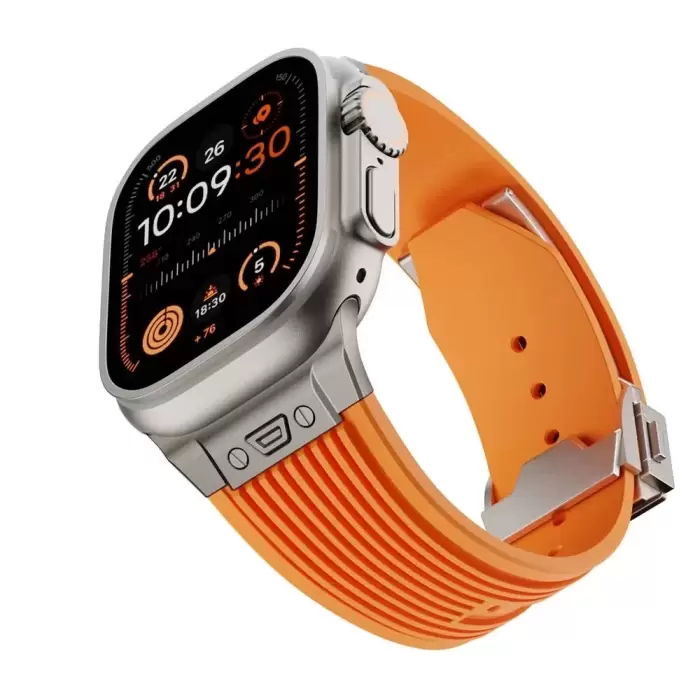 Apple Watch 10 Serisi 46mm KRD-113 Spor Silikon Kordon | Apple Watch İçin Modern Uyum