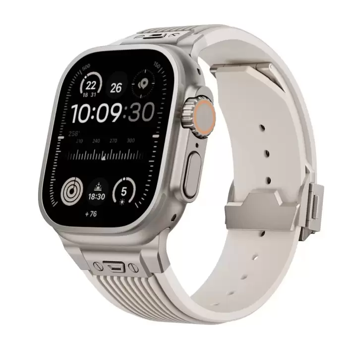 Apple Watch 10 Serisi 46mm KRD-113 Spor Silikon Kordon | Apple Watch İçin Modern Uyum