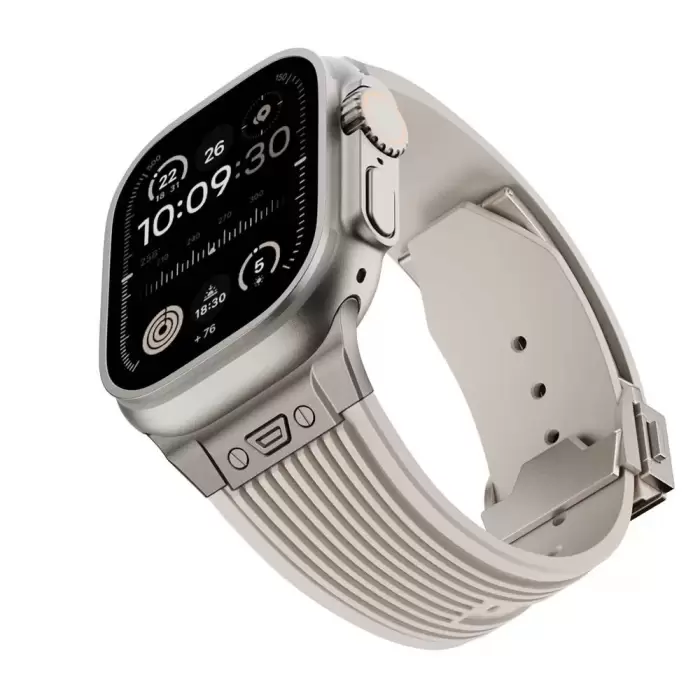 Apple Watch 10 Serisi 46mm KRD-113 Spor Silikon Kordon | Apple Watch İçin Modern Uyum