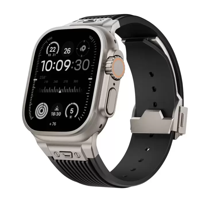 Apple Watch 10 Serisi 46mm KRD-113 Spor Silikon Kordon | Apple Watch İçin Modern Uyum