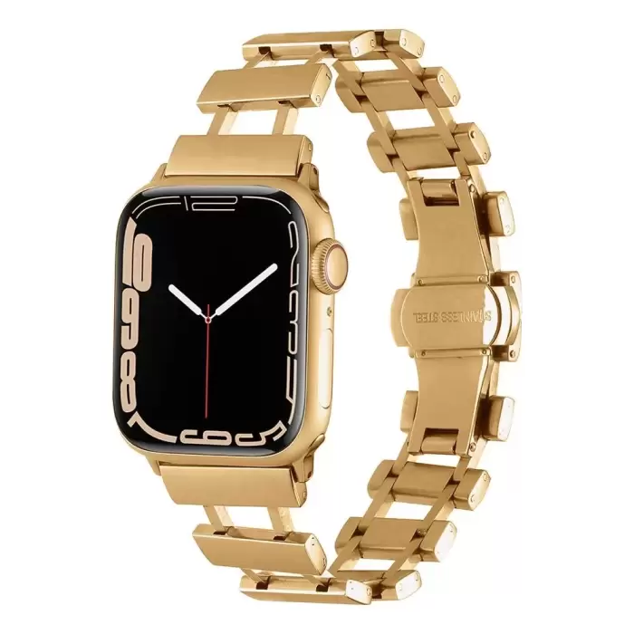 KRD-96 Sağlam Metal Kordon - Apple Watch 46mm (10. Seri) Uyumlu