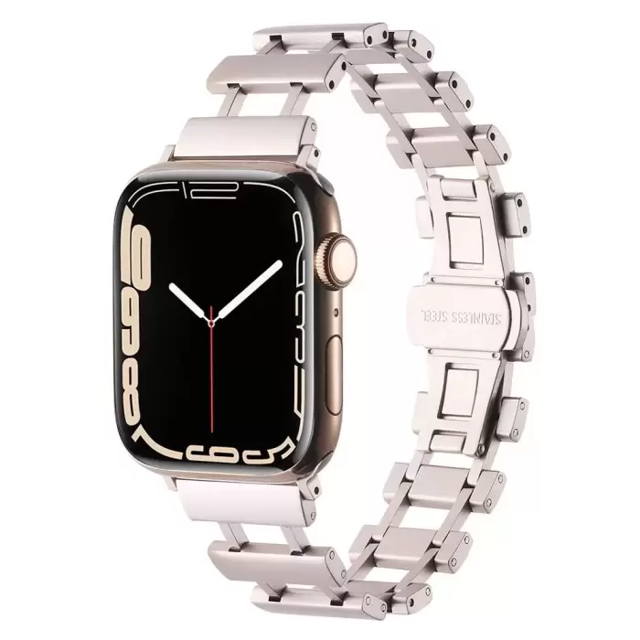 KRD-96 Sağlam Metal Kordon - Apple Watch 46mm (10. Seri) Uyumlu