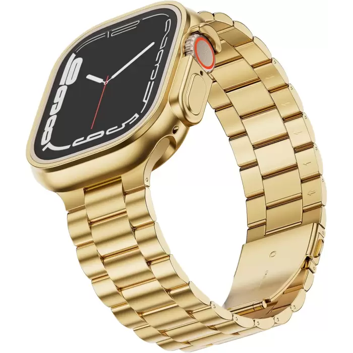 Apple Watch 46mm 10 Serisi BAND-04 Metal Sağlam Kordon