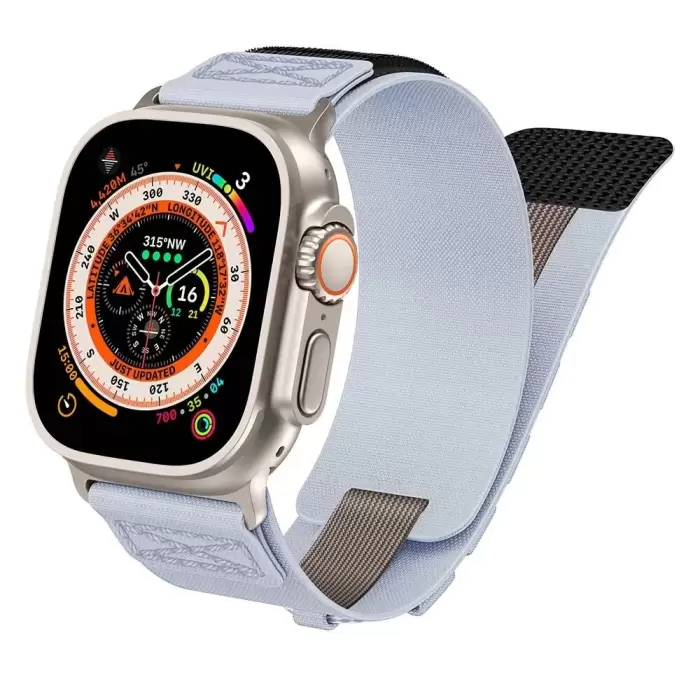 Apple Watch 46mm Hasır Kordon - 10. Nesil Şık Tasarım KRD-99