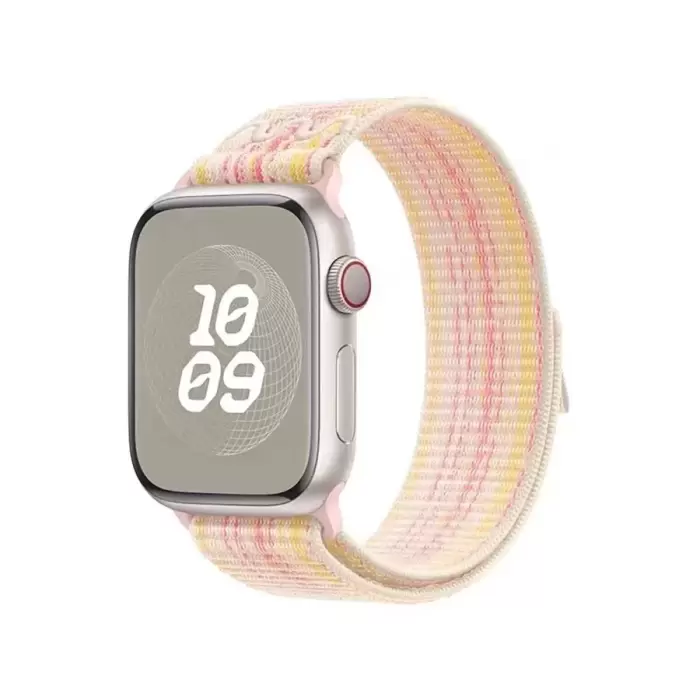 Apple Watch 46mm Naylon Örgü Hasır Kordon KRD-91