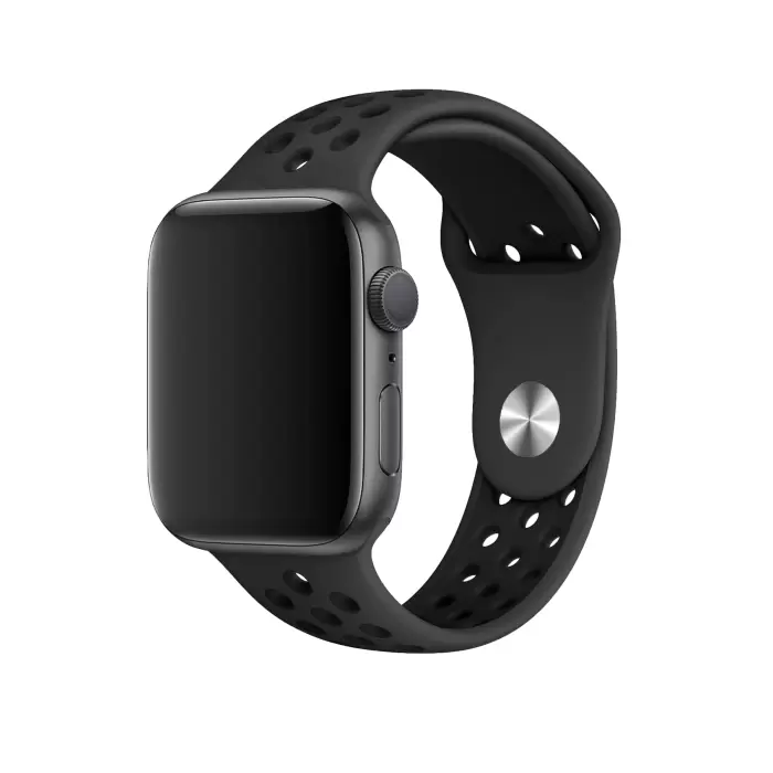 Apple Watch 46mm 10.Nesil Delikli Kordon Yeni Seri 2024 KRD-02 Silikon Strap