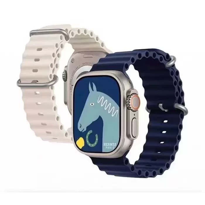 Apple Watch 46mm 10 Serisi Metal Toka Silikon Kordon Premium Ocean