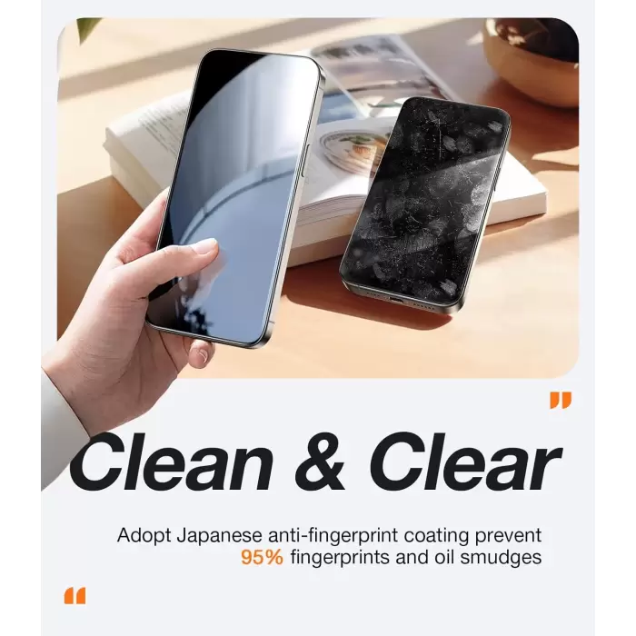 iPhone 15 Pro Hayalet New 5d Privacy Temizleme Kiti Ekran Koruyucu Temperli Gizli Cam
