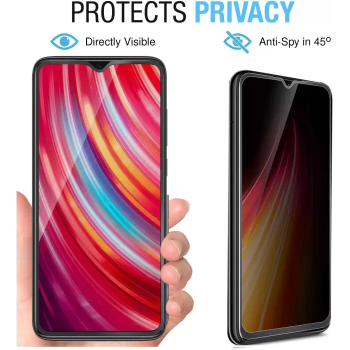 Xiaomi Poco M5S Hayalet Gizlemeli 5d Privacy Temizlik Kiti Ekran Koruyucu Gizli Cam