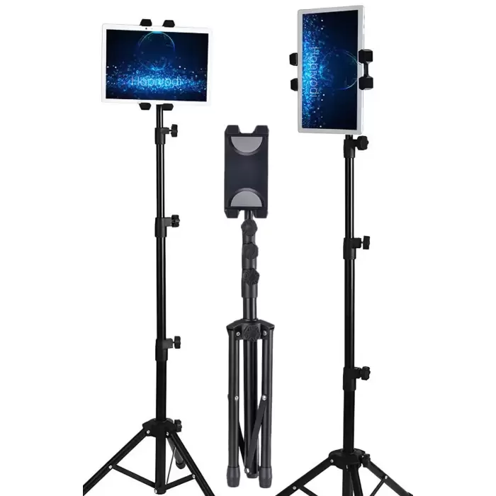 iPad, iPhone, Tab, Samsung 145cm Dört Kademeli Metal Boru Tablet Ve Telefon Tutuculu Tripod Adv-306