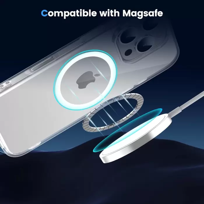 Apple İphone 16 Pro Kılıf Magsafe Şarj Özellikli Kamera Korumalı  Kripto Kapak