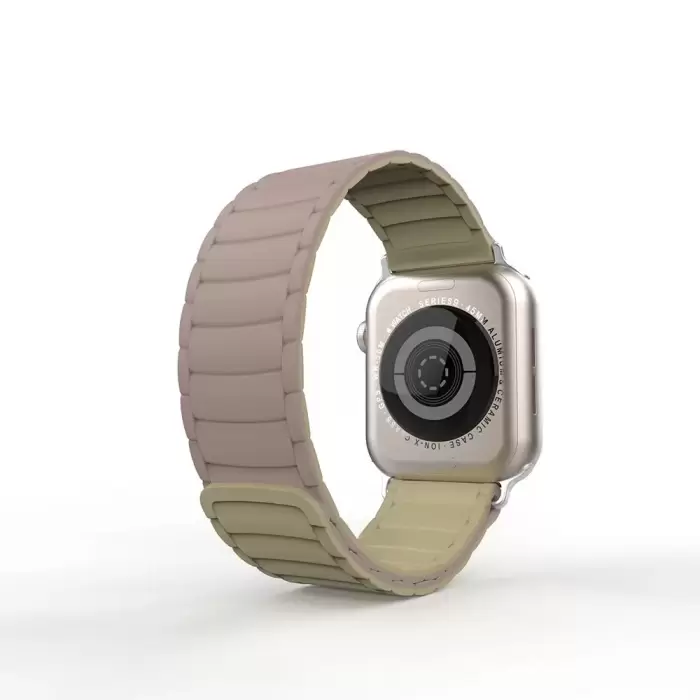 Apple Watch 10. Seri 46mm Silikon Tırtıklı Kordon Strap Kayış Krd-122 Siyah-Yeşil-Kahve-Turuncu