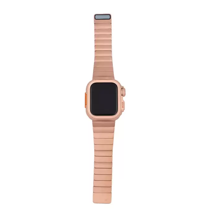 Apple Watch 44mm Sert Kasa Koruyuculu Metal Kordon Bilek Boyu Ayarlı Krd-126