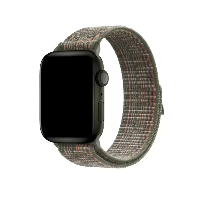 Apple Watch 10 46mm Hasır Kordon Strap Kayış 2025 Renkleriyle Yeşil-Mavi-Siyah-Pembe Krd-91